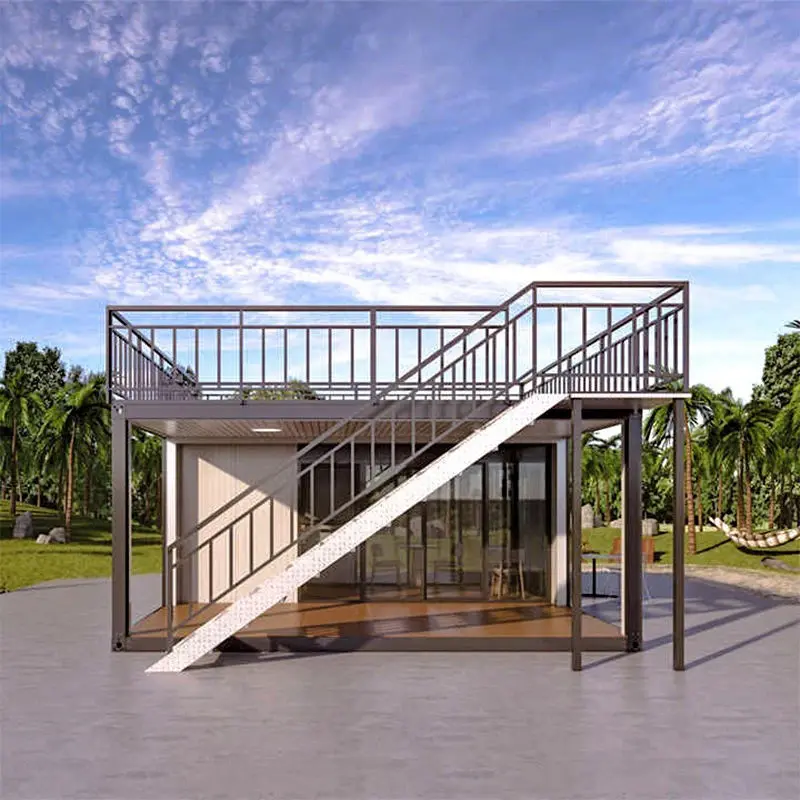 ¿Cuál es el principio de construcción para construir una casa de contenedores de paquete plano?
